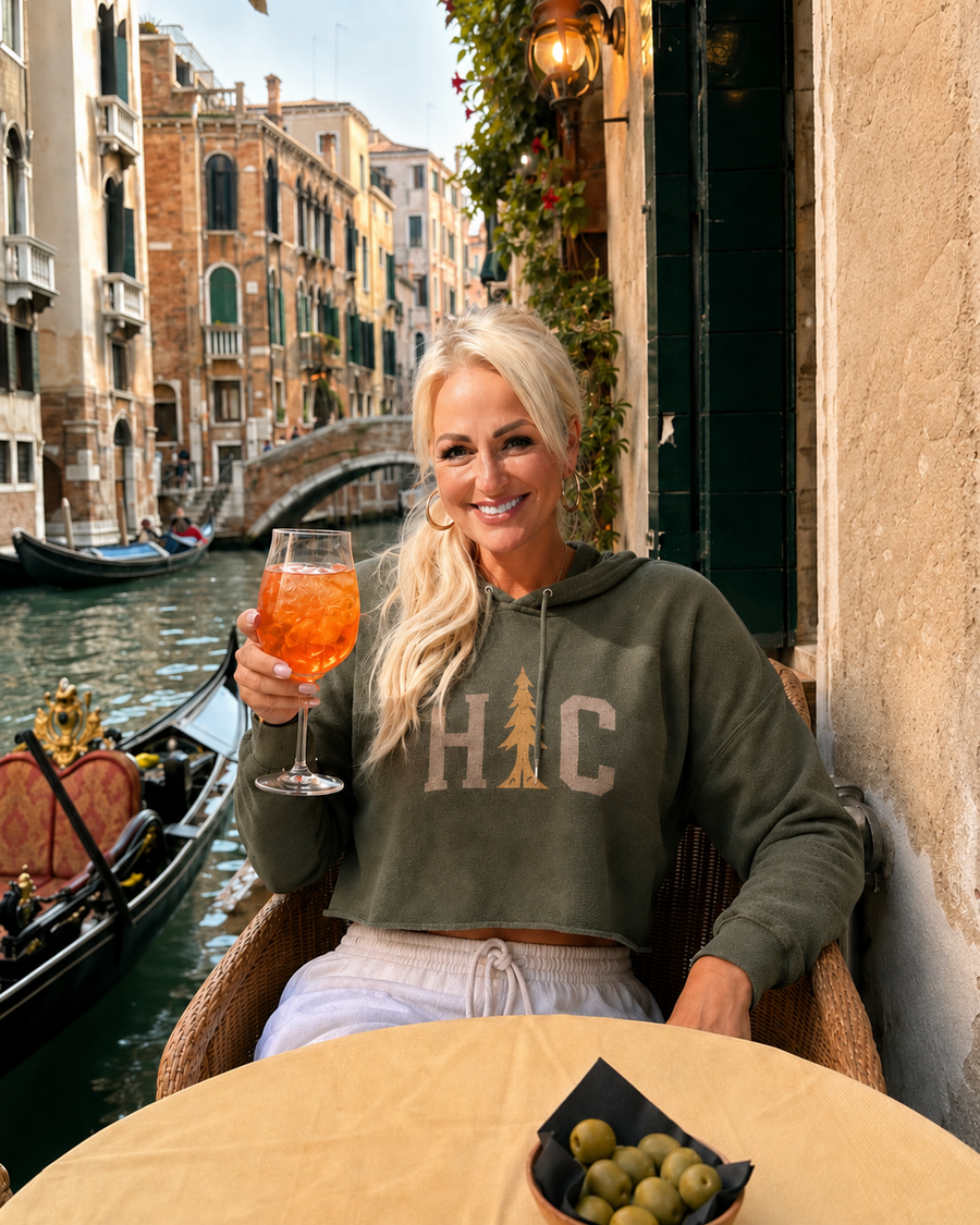 Women's "Honor In Adventure" Crop Hoodie