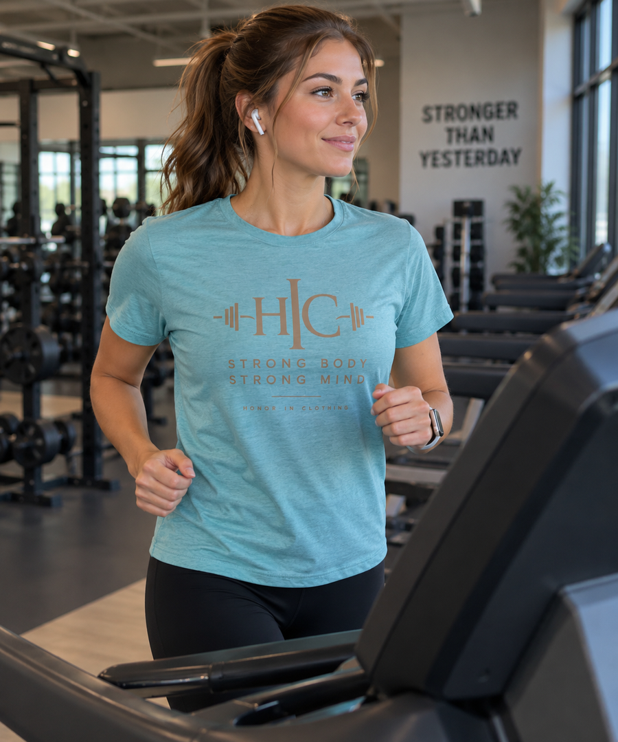 Women's "Honor In Strength" (Barbells) Relaxed T-Shirt